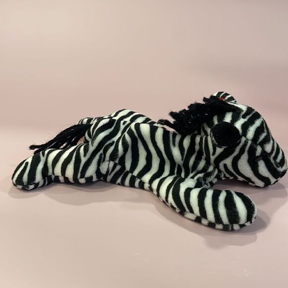 1995 Ziggy The Zebra Wide Stripes 4th Generation NWT PVC Pellets 9” long #4063 - Picture 4 of 11